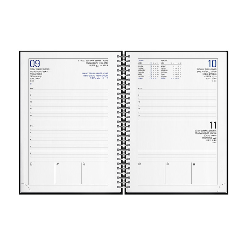 AGENDA GIORNALIERA CON SPIRALE Foto prodotto Photo 02 L